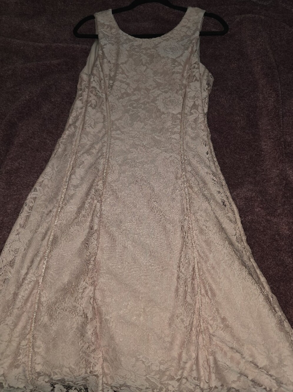 Danny & Nicole Pale Blush Lace A-Line Slip Dress